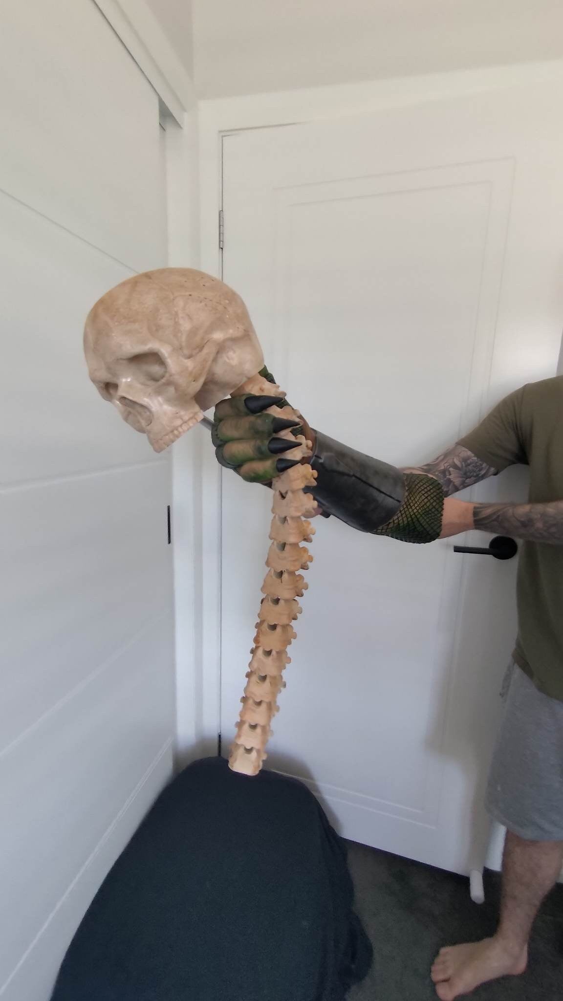 Predator Arm and Skull Trophy with Wall Mount