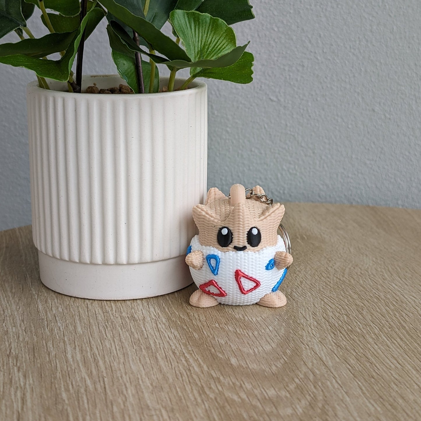 Togepi Crochet Keychain - 3D Printed