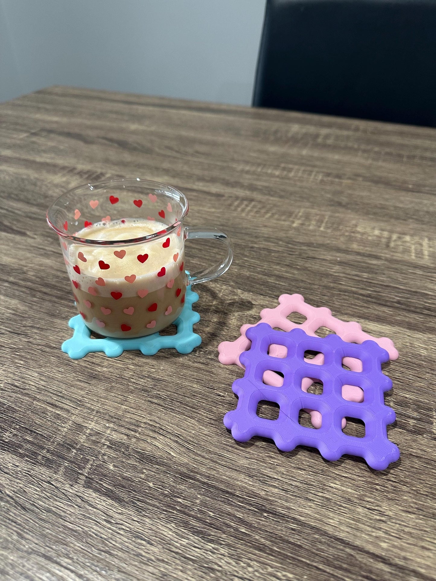 Waffle Bubble Coaster Set