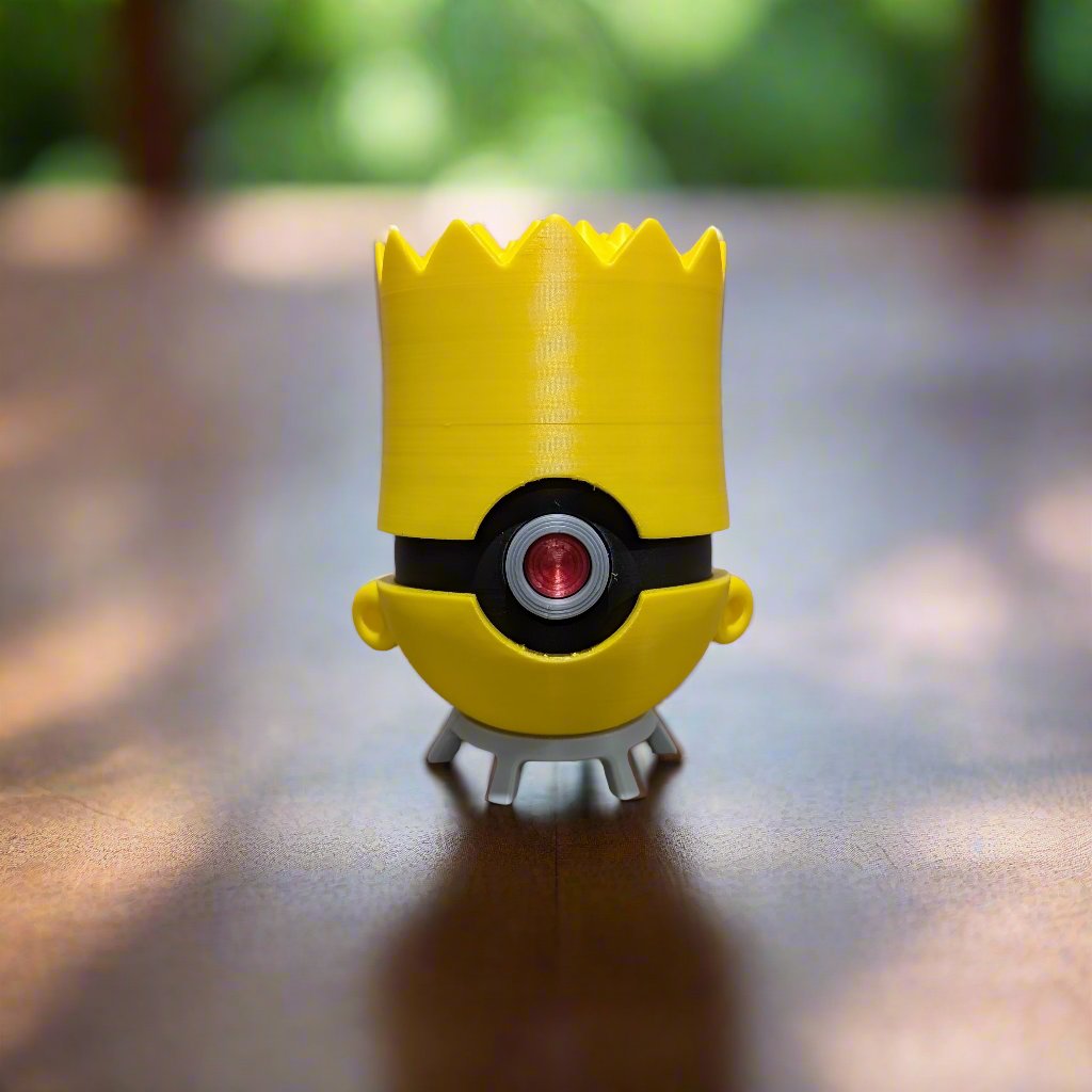 Bart Simpson Poke Ball | 3D Printed Display Ball