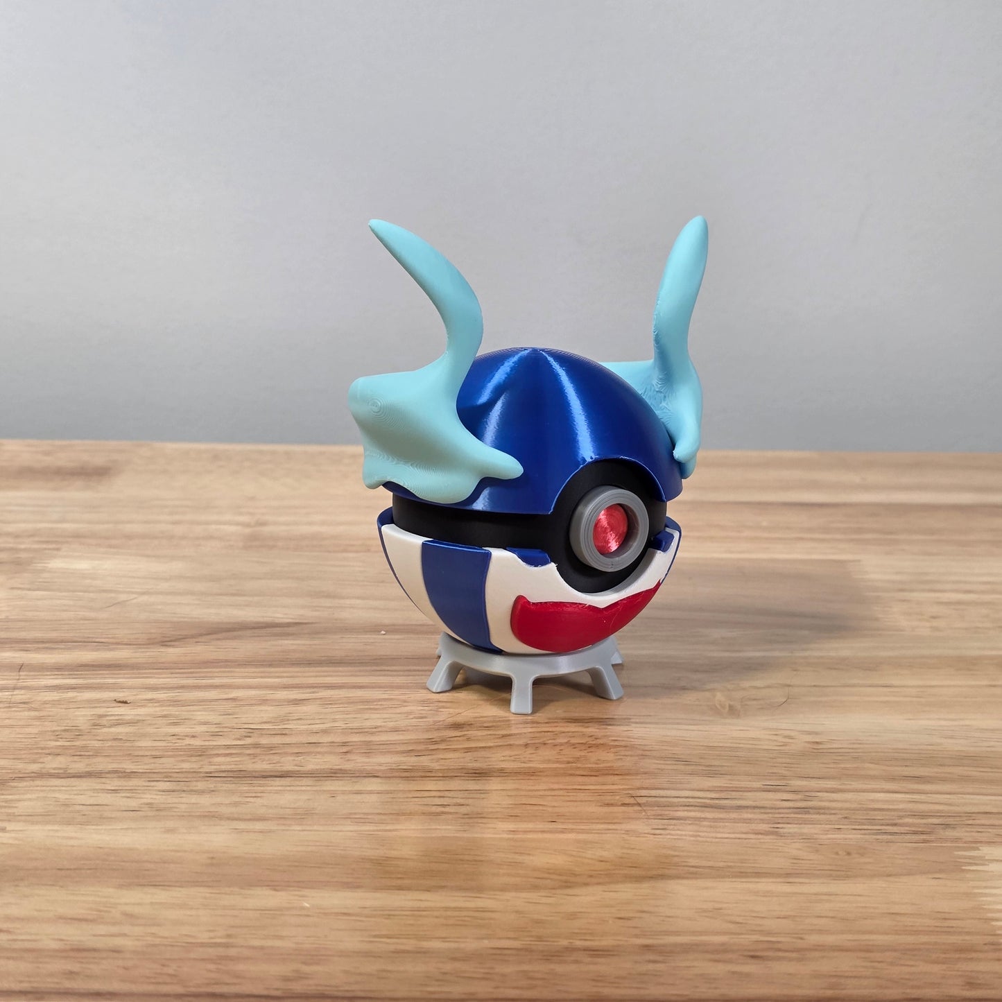 Palafin (Hero) Poke Ball | 3D Printed Display Ball