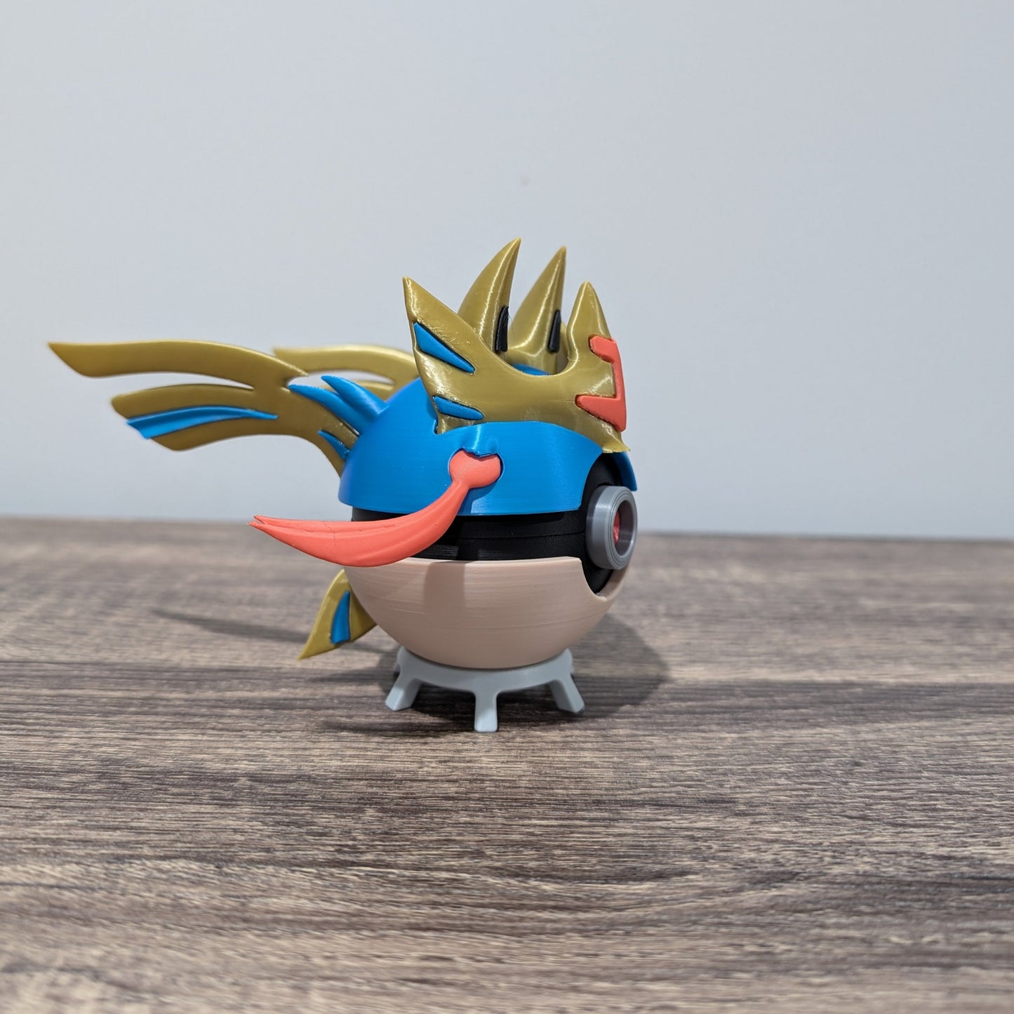 Zacian (Sword) Poke Ball | 3D Printed Display Ball