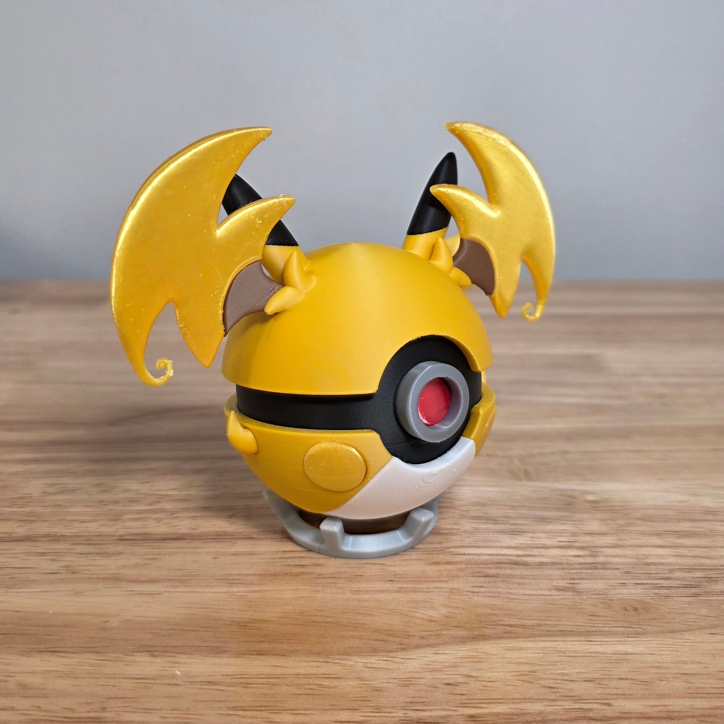 Raichu (Mega Y) Poke Ball | 3D Printed Display Ball