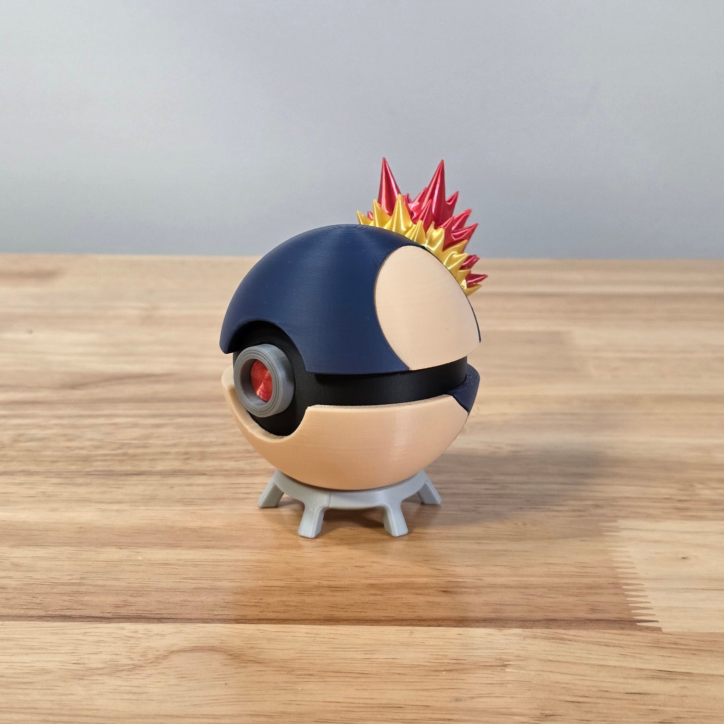 Cyndaquil Poke Ball | 3D Printed Display Ball