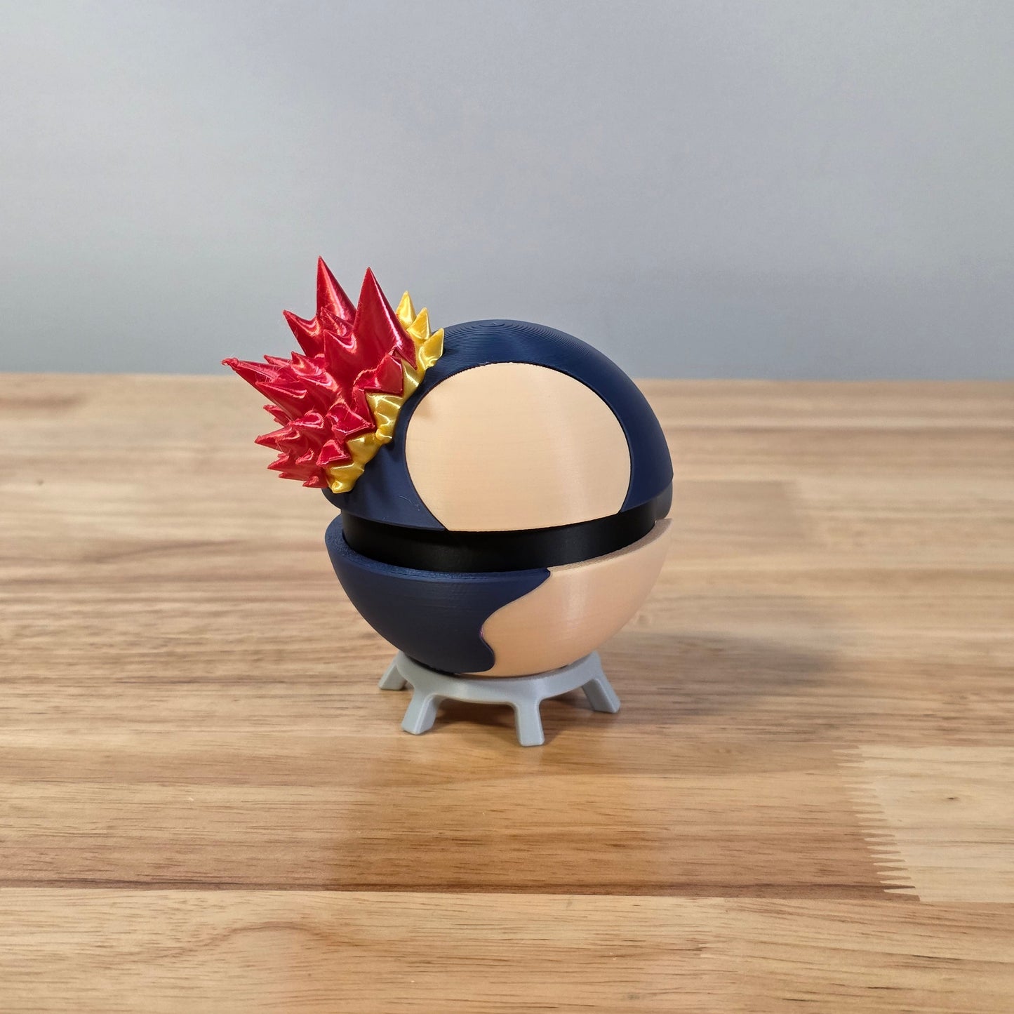 Cyndaquil Poke Ball | 3D Printed Display Ball