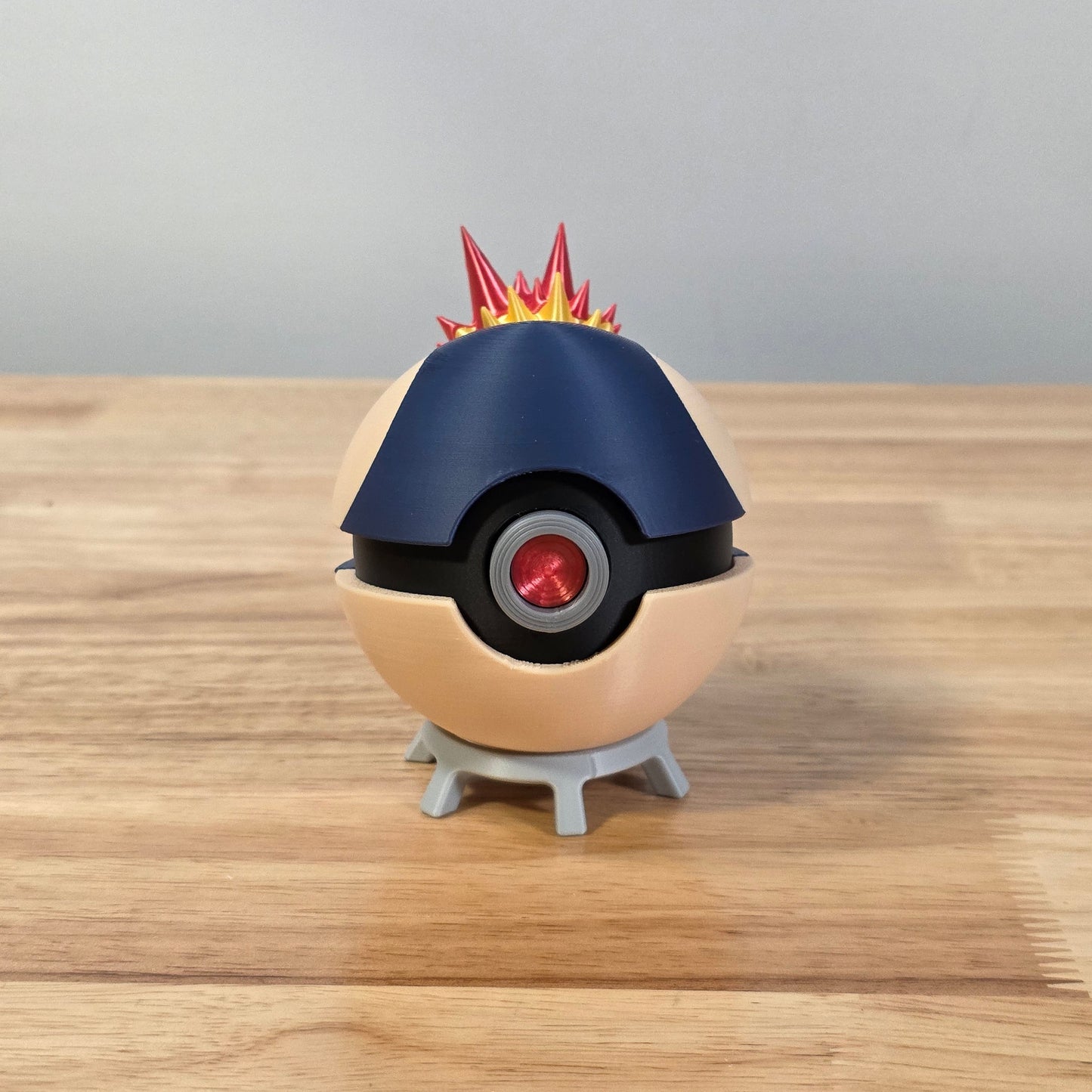 Cyndaquil Poke Ball | 3D Printed Display Ball