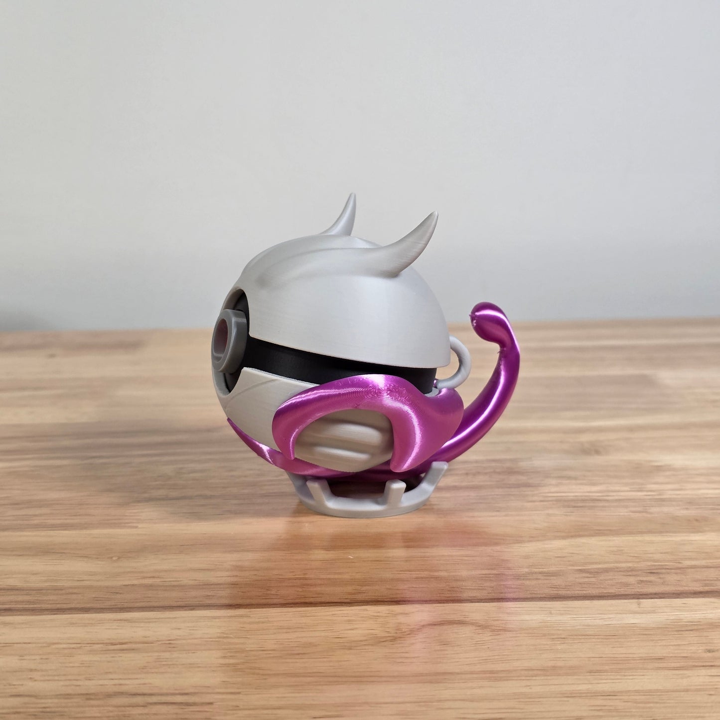 Mewtwo (Mega X) Poke Ball | 3D Printed Display Ball