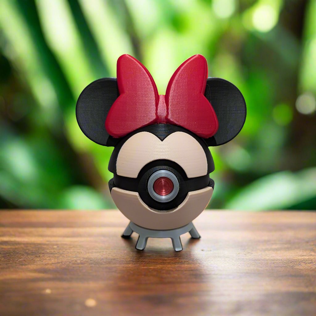 Minnie Mouse Poke Ball | 3D Printed Display Ball
