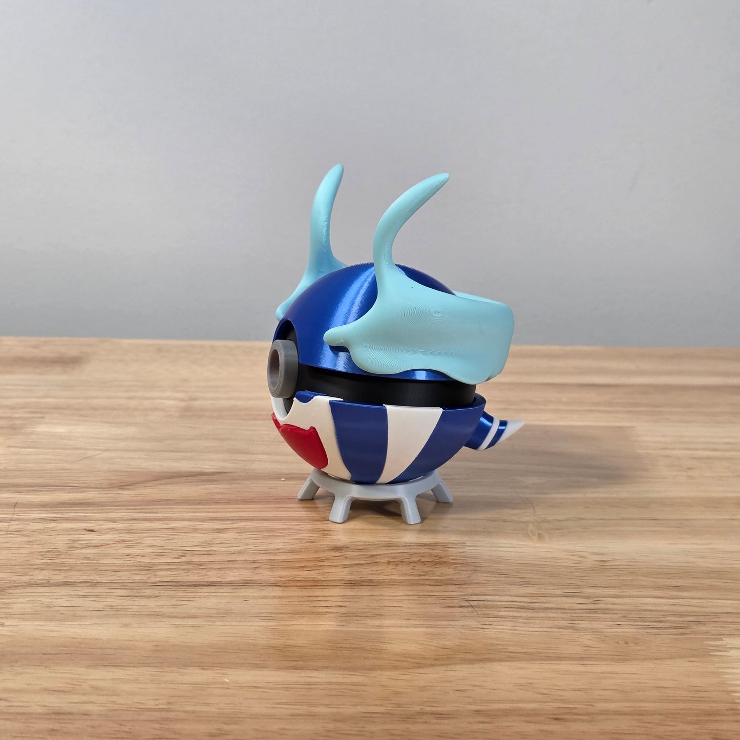 Palafin (Hero) Poke Ball | 3D Printed Display Ball
