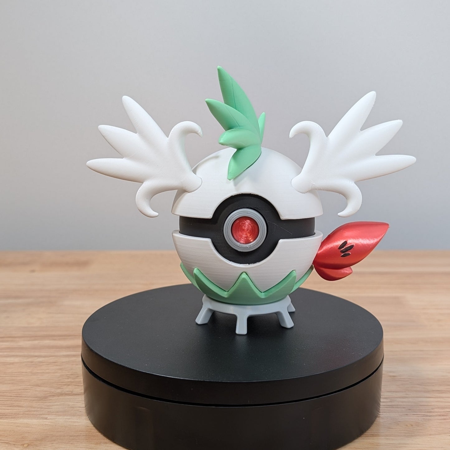 Shaymin (Sky Form) Poke Ball | 3D Printed Display Ball