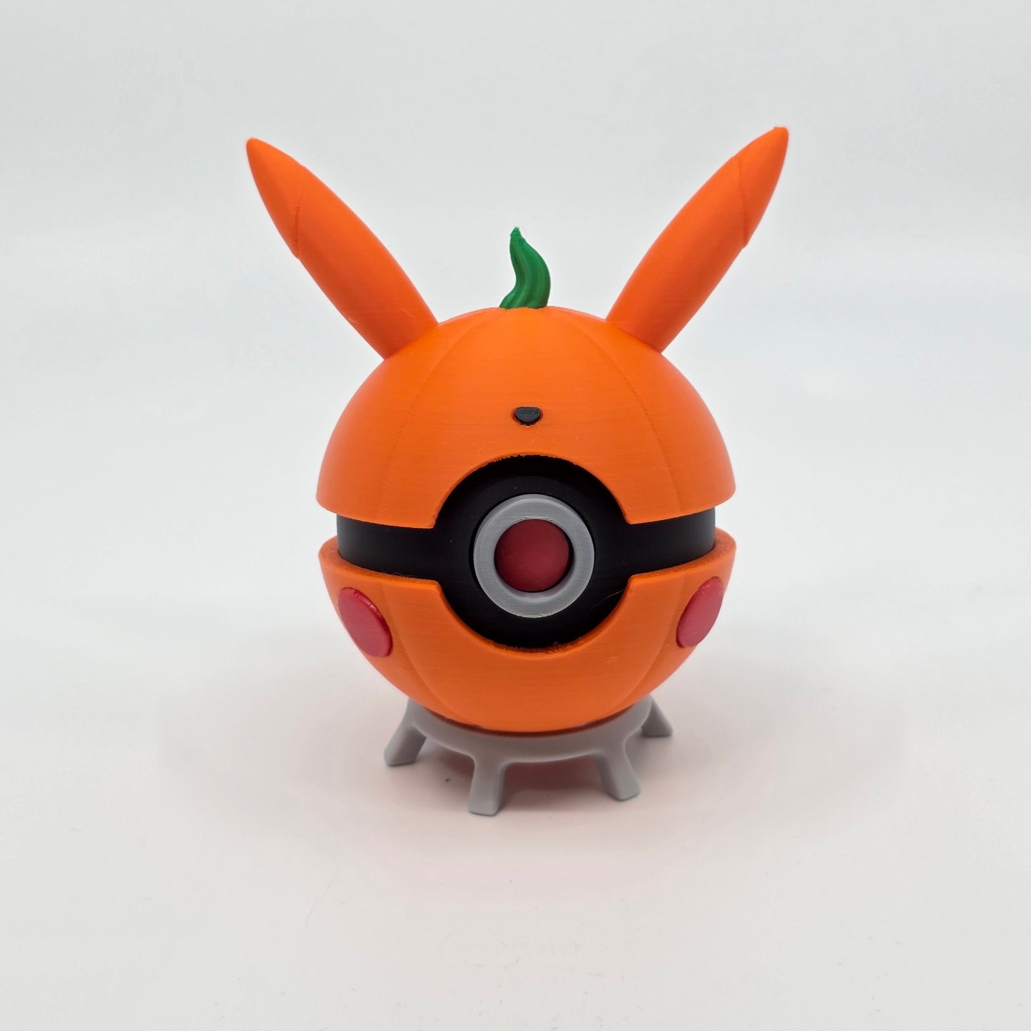 Pikachu Pumpkin Poke Ball | 3D Printed Display Ball
