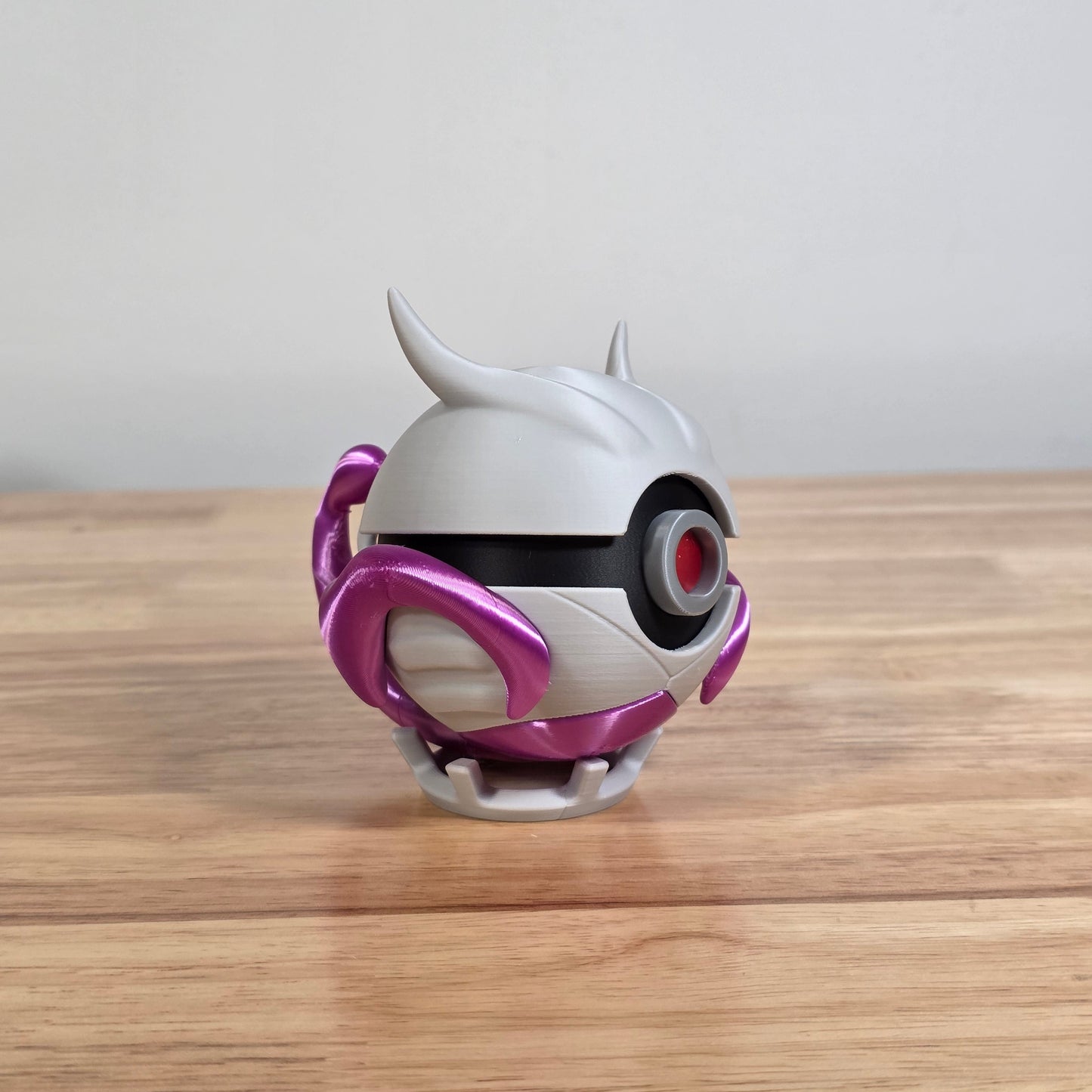 Mewtwo (Mega X) Poke Ball | 3D Printed Display Ball