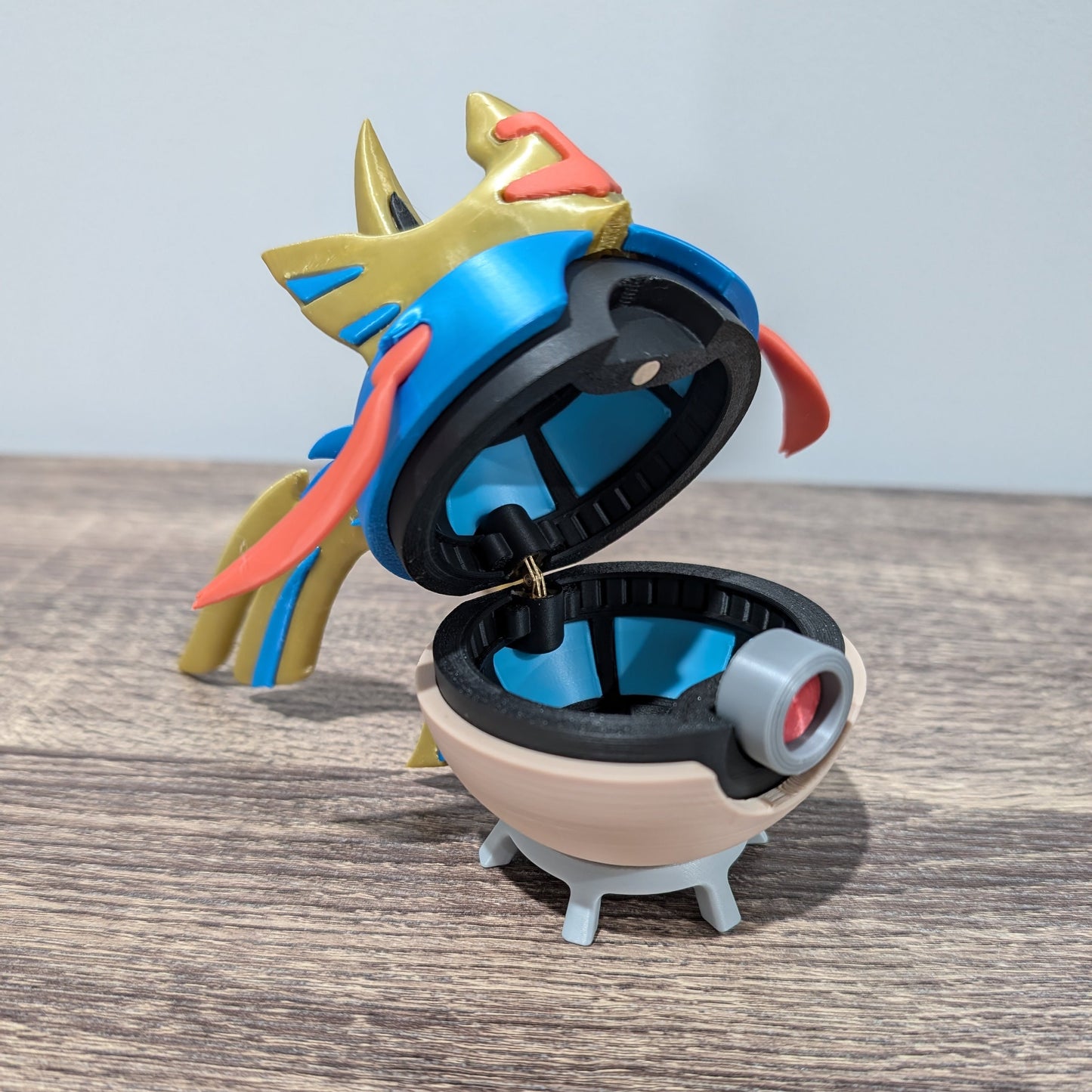Zacian (Sword) Poke Ball | 3D Printed Display Ball