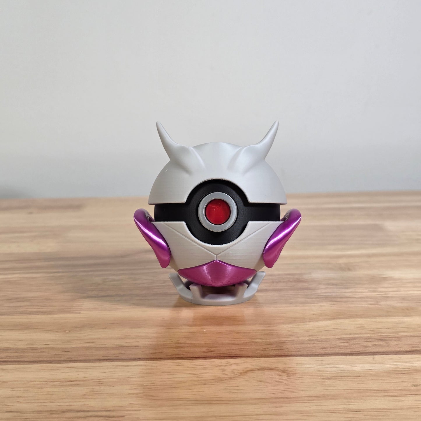 Mewtwo (Mega X) Poke Ball | 3D Printed Display Ball
