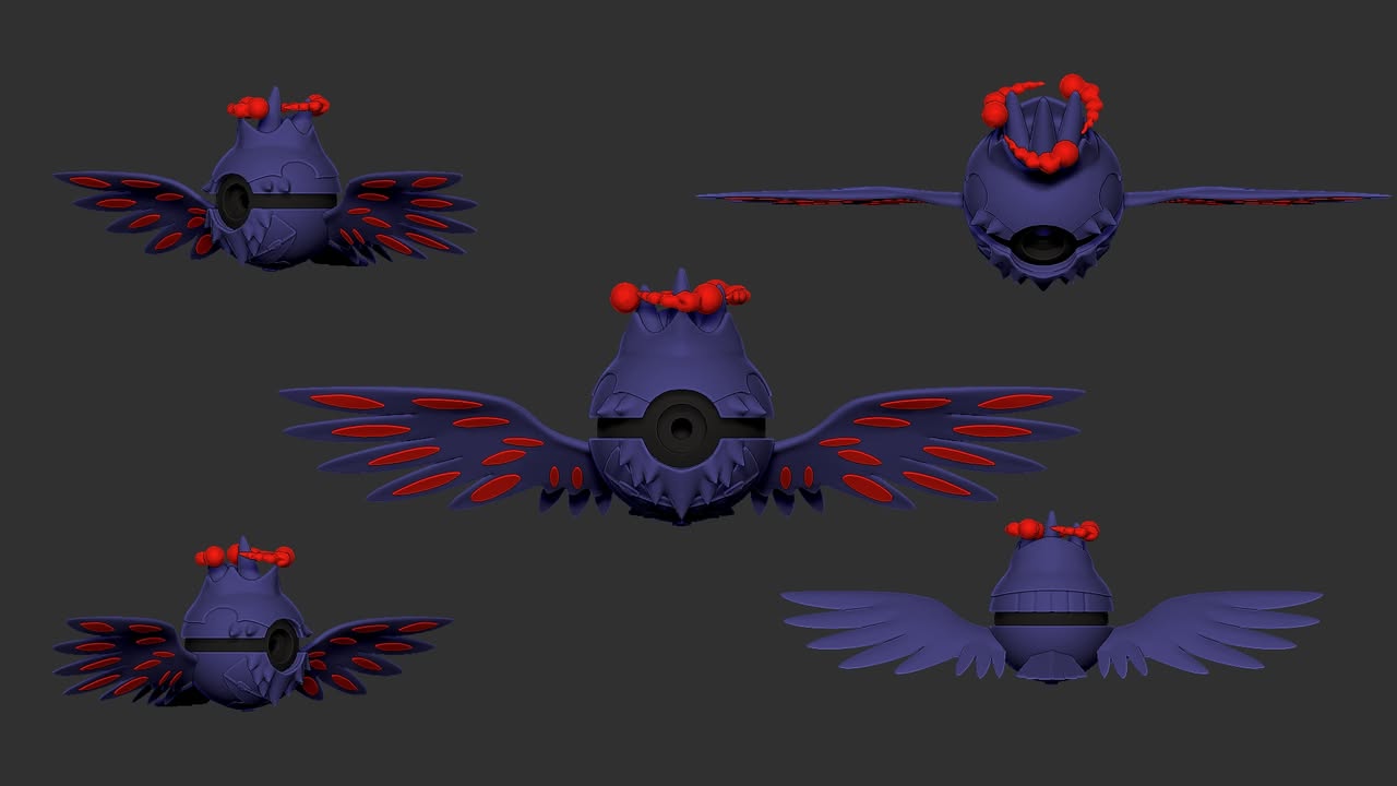 Corviknight (Giga) Poke Ball – Custom Themed 3D Printed Model | Durable PLA Display