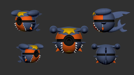 Garchomp (Mega) Poke Ball | 3D Printed Display Ball