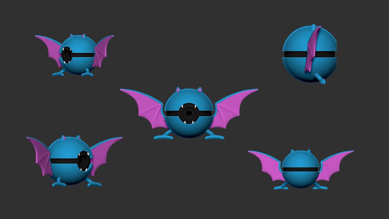 Golbat Poke Ball | 3D Printed Display Ball