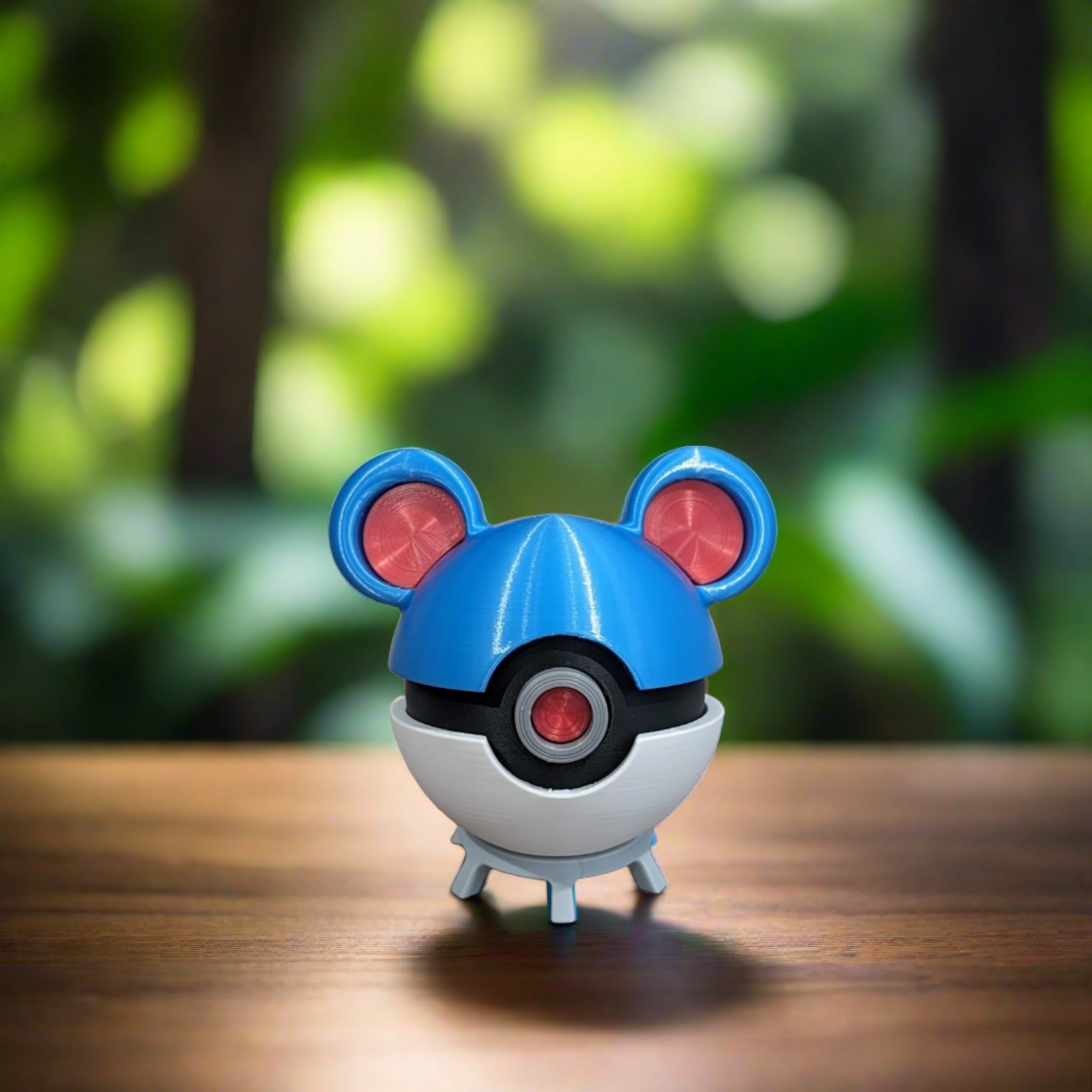 Marill Themed Pokeball – 3DbyDee