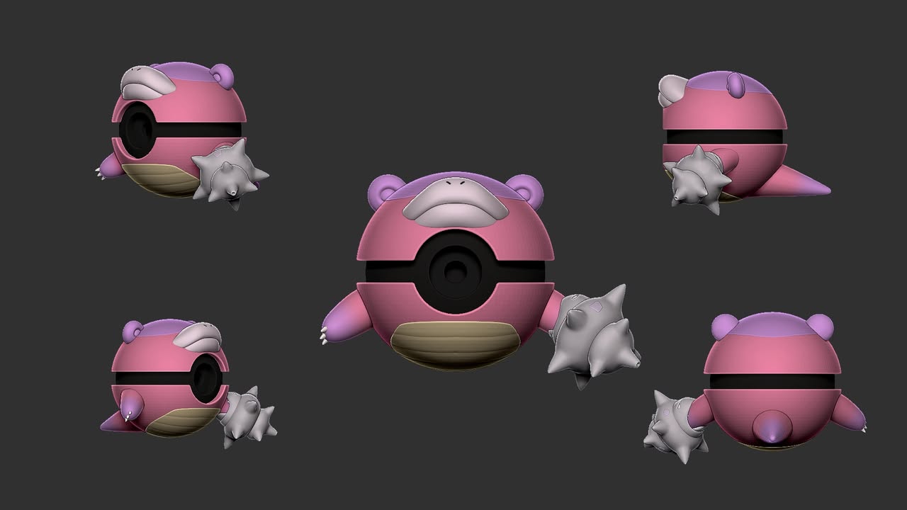 Slowbro (Galarian) Poke Ball | 3D Printed Display Ball