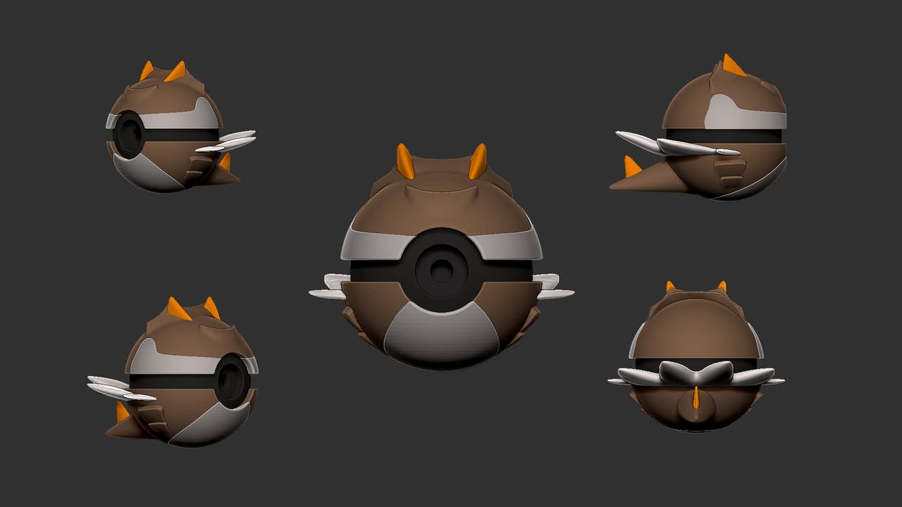 Tyrunt Poke Ball | 3D Printed Display Ball