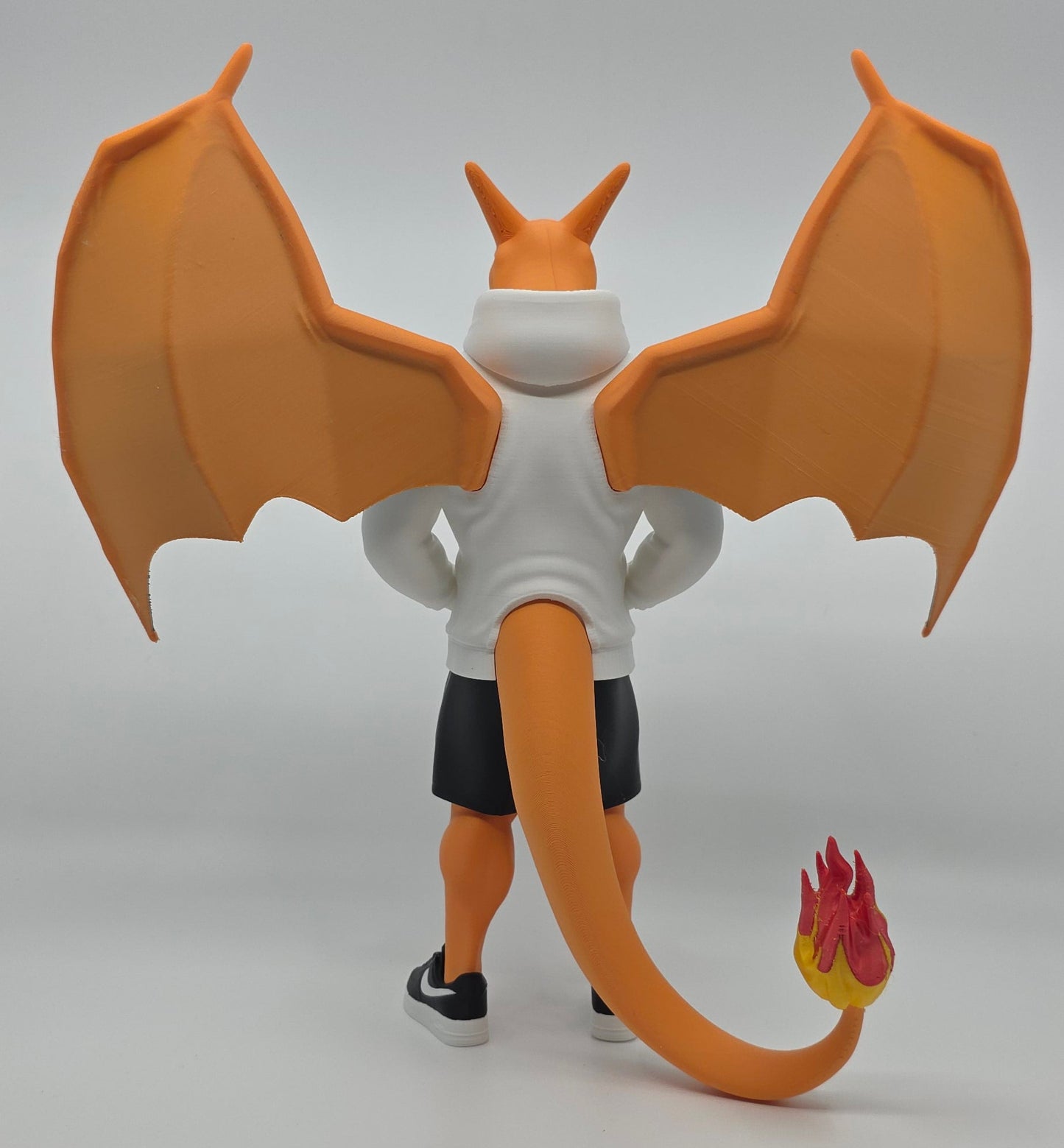 Toy dragon figure on a white background