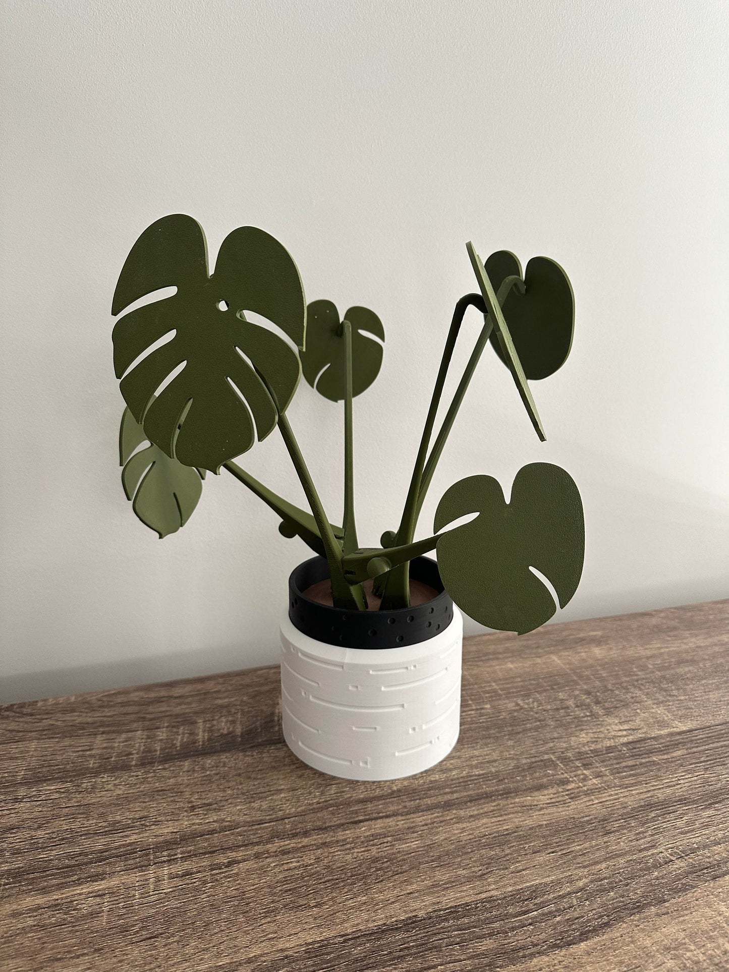 Monstera Plant Coaster Set 3D Printed Home Decor Magnetic Removable Drink Coasters