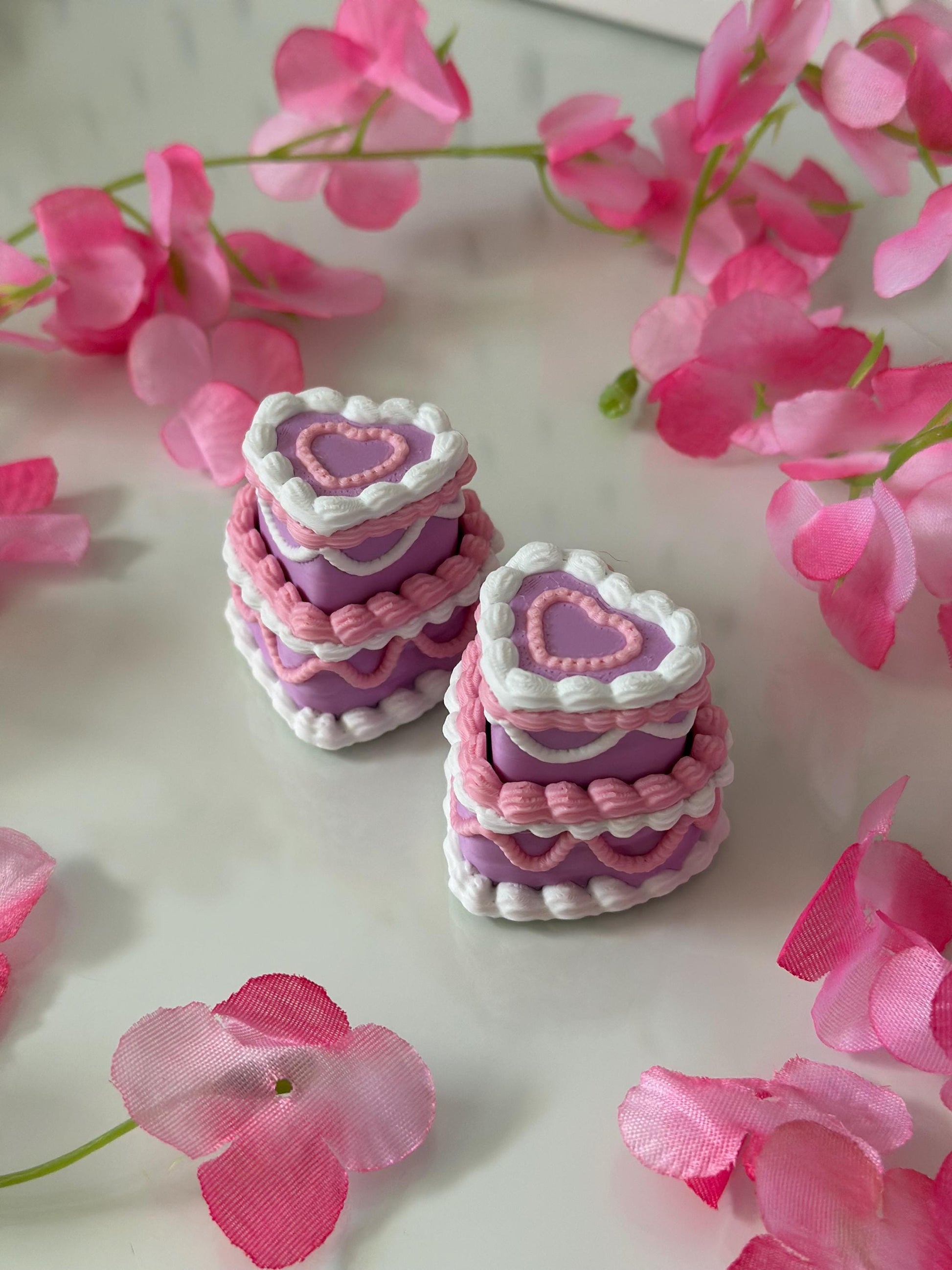 3D Printed Cake Fidget Clicker: Kawaii Desk Toy