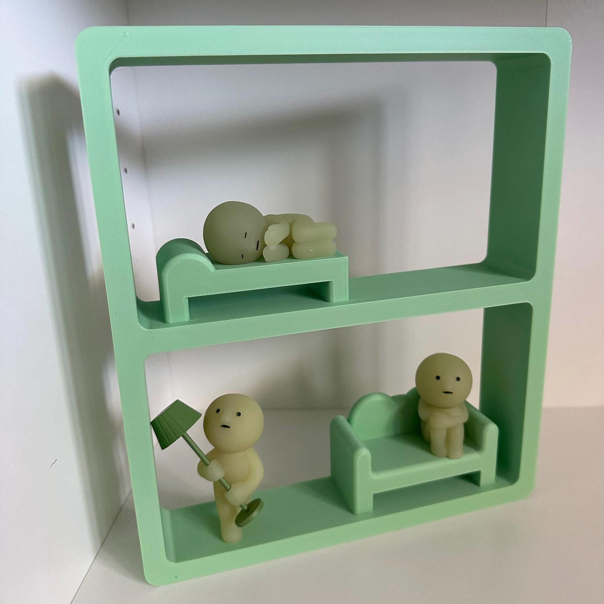 3D Printed PLA Display Shelf: Office Decor, Mini Figures