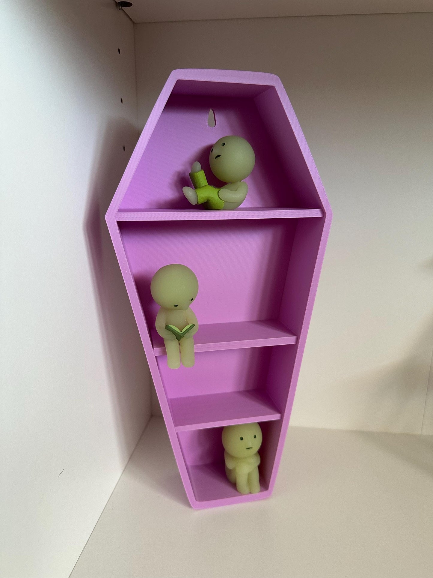 3D Printed PLA Display Stand Coffin: Figure Collector Desk Decor