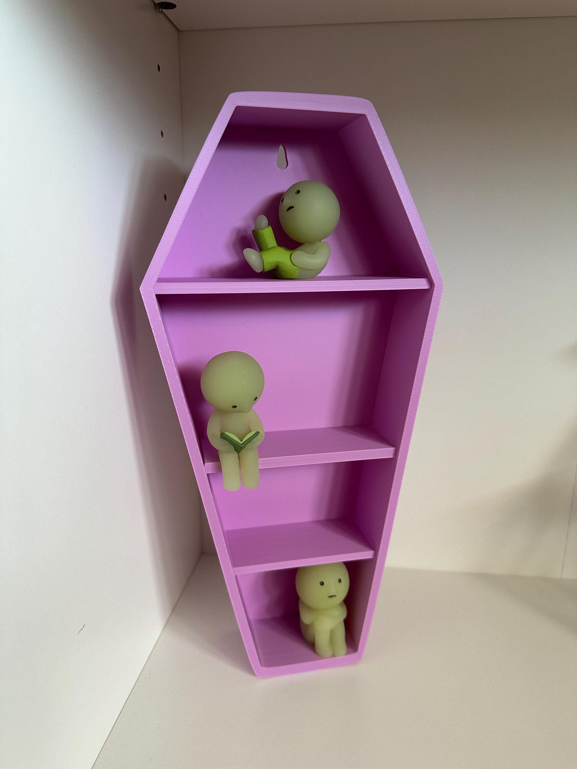 3D Printed PLA Display Stand Coffin: Figure Collector Desk Decor