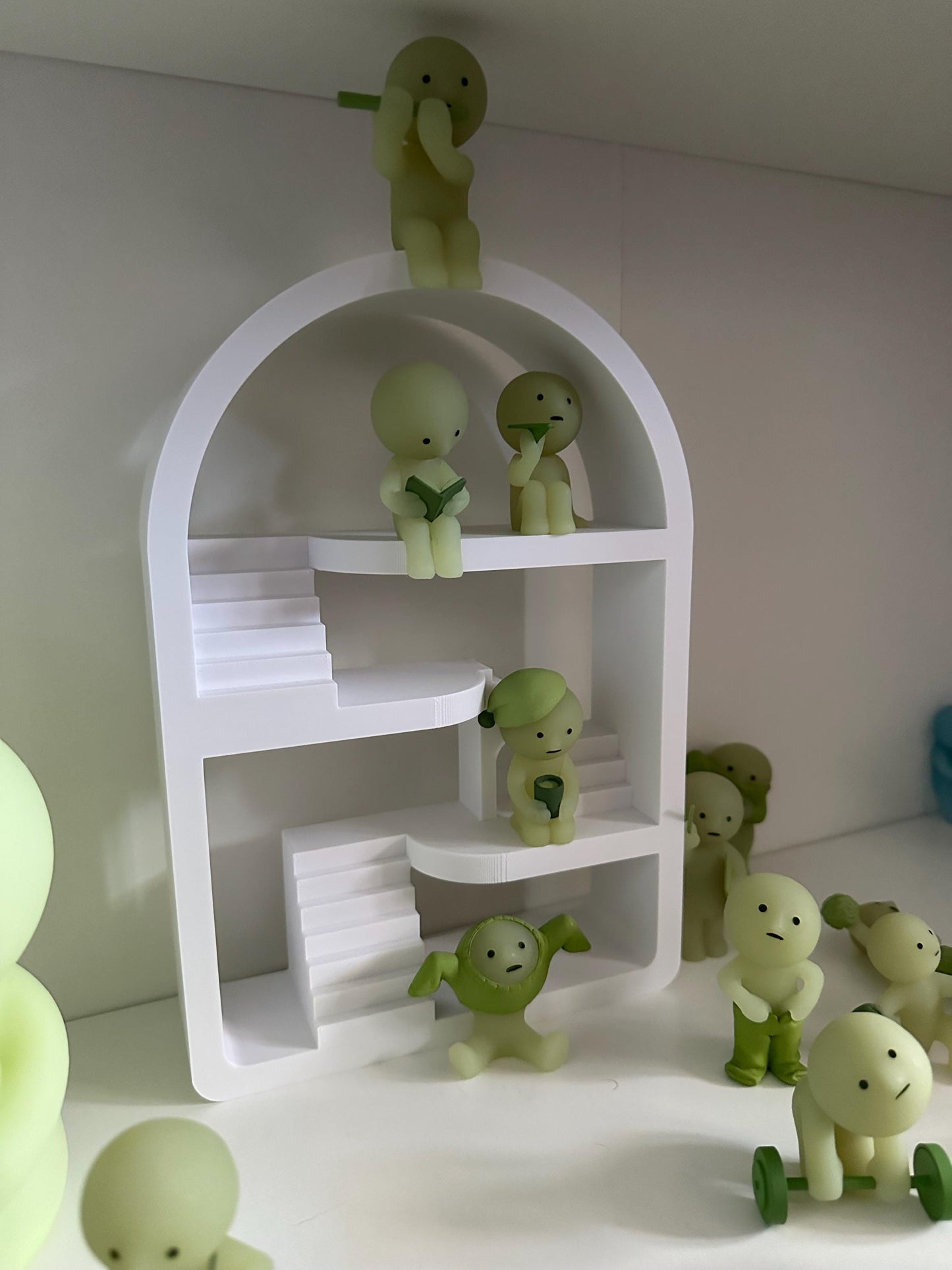 3D Printed PLA Display Shelf: Collectible Figure Stand