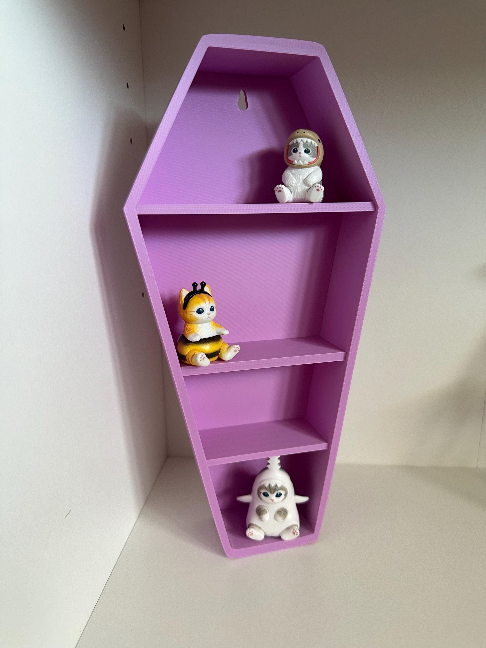 3D Printed PLA Display Stand Coffin: Figure Collector Desk Decor
