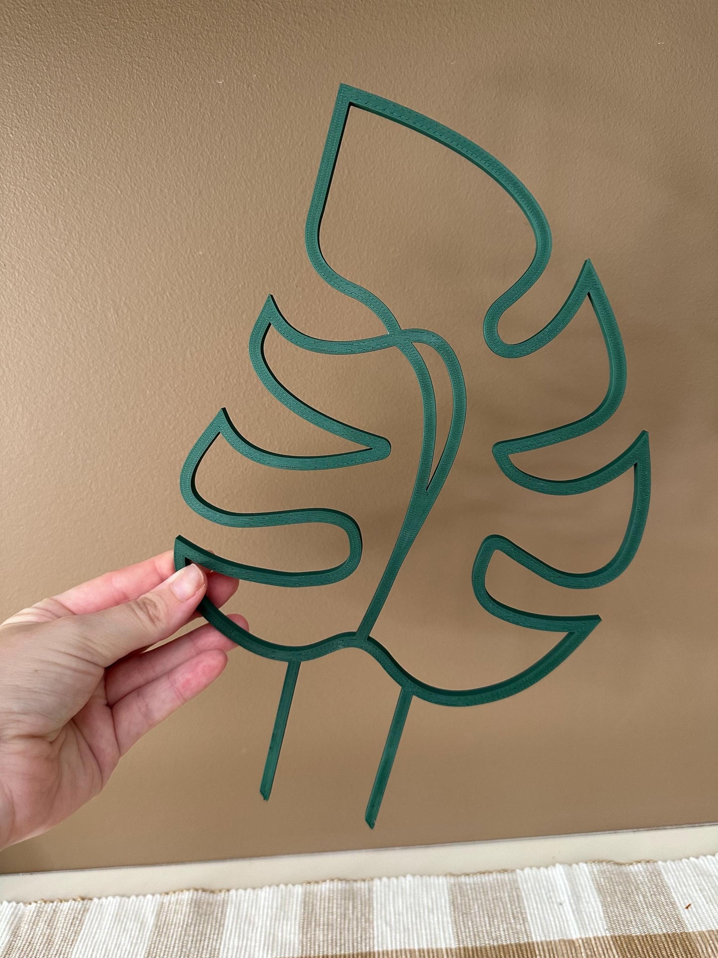 3D Printed PLA Plant Stake Leaf Pattern