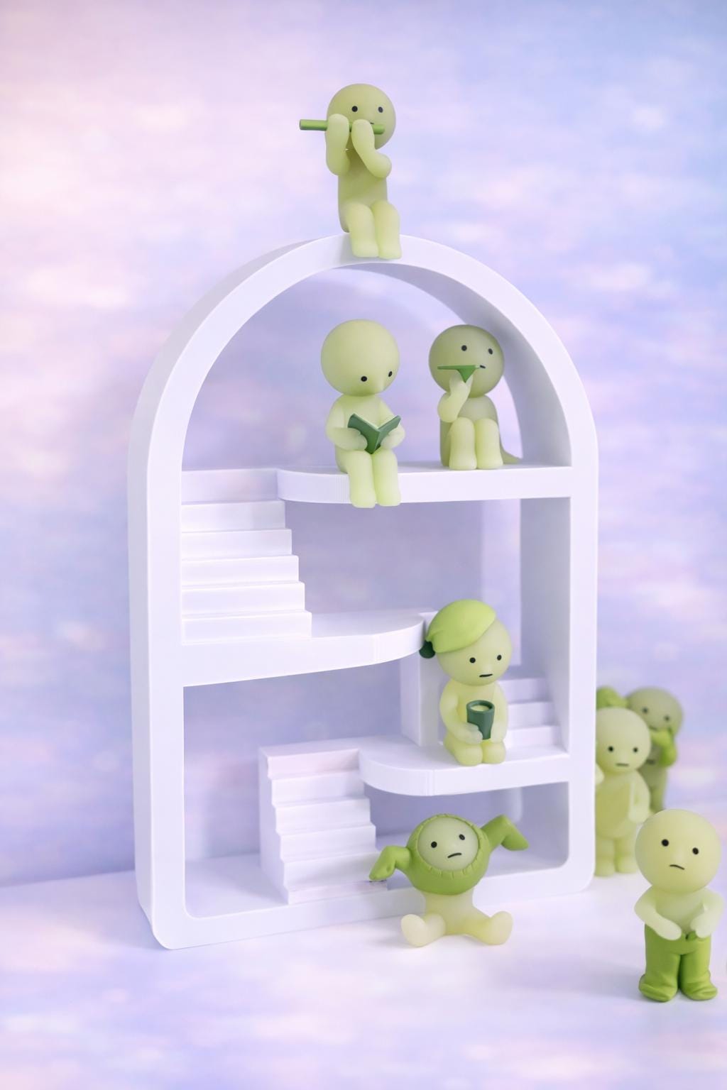 3D Printed PLA Display Shelf: Collectible Figure Stand