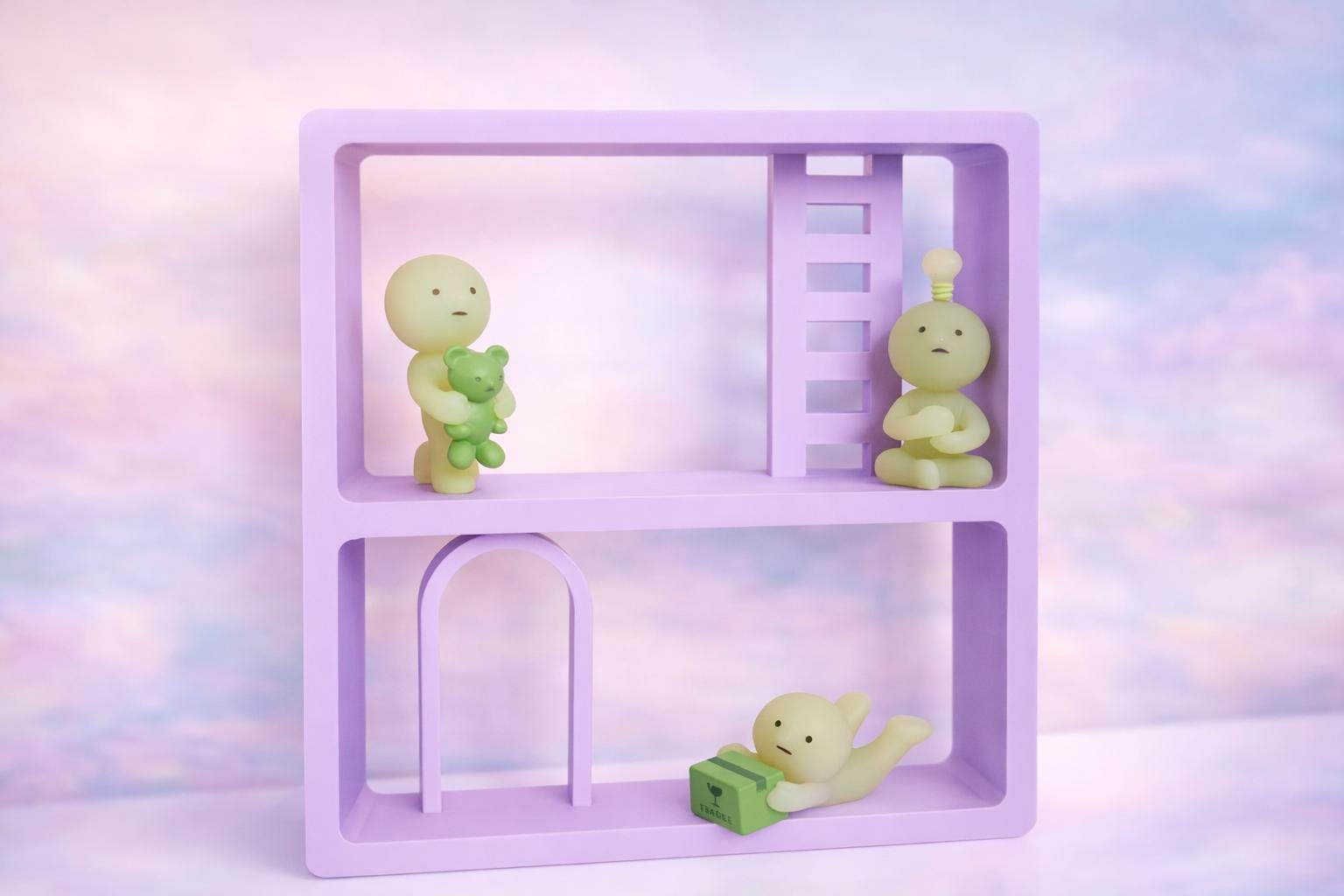 3D Printed PLA Display Shelf: Figurine & Office Decor