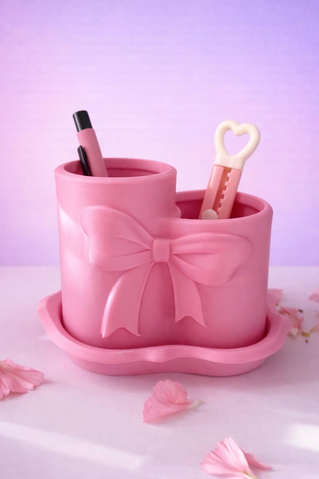 3D Printed PLA Bow Makeup/Stationery Holder