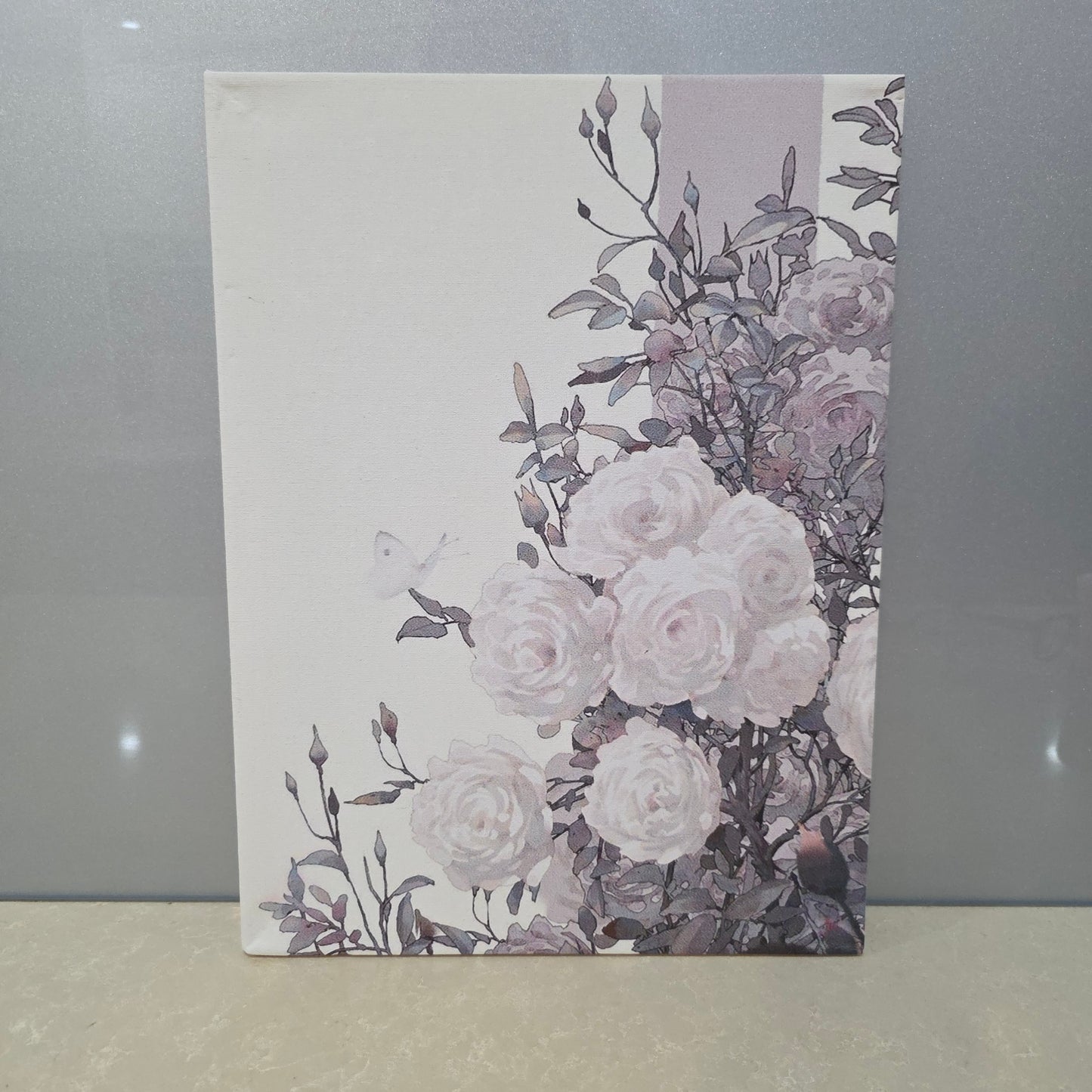 Soft Rose Botanical UV Printed Canvas Wall Art
