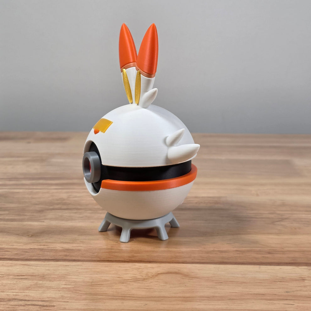 Scorbunny Pokeball | 3D Printed Poke Ball – 3DbyDee