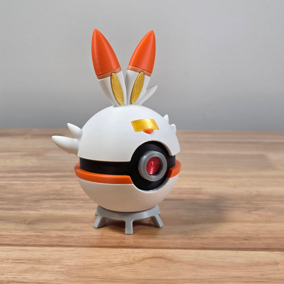 Scorbunny Pokeball | 3D Printed Poke Ball – 3DbyDee