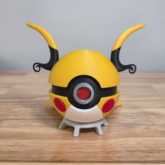 Raichu (Mega X) Poke Ball | 3D Printed Display Ball