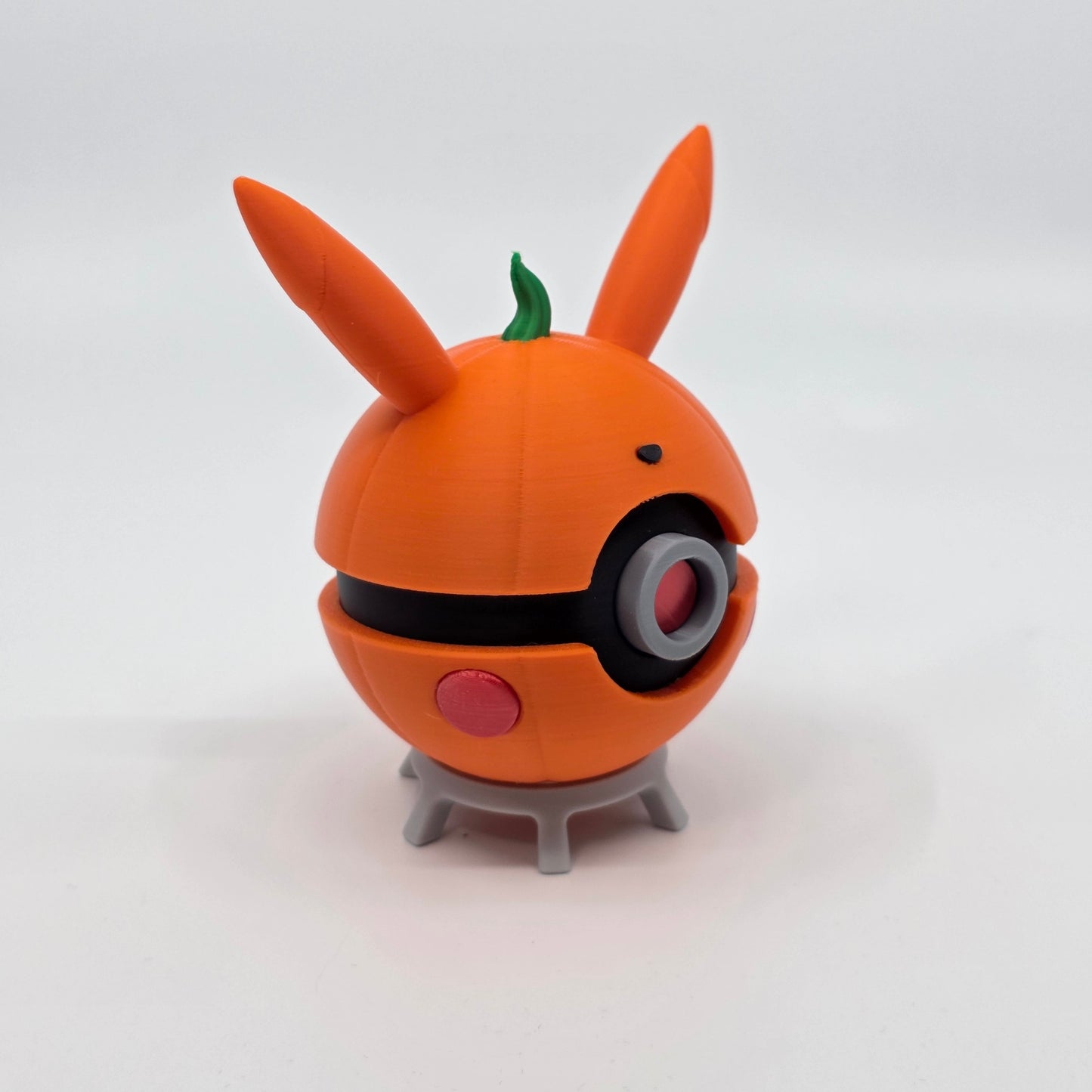 Pikachu Pumpkin Poke Ball | 3D Printed Display Ball