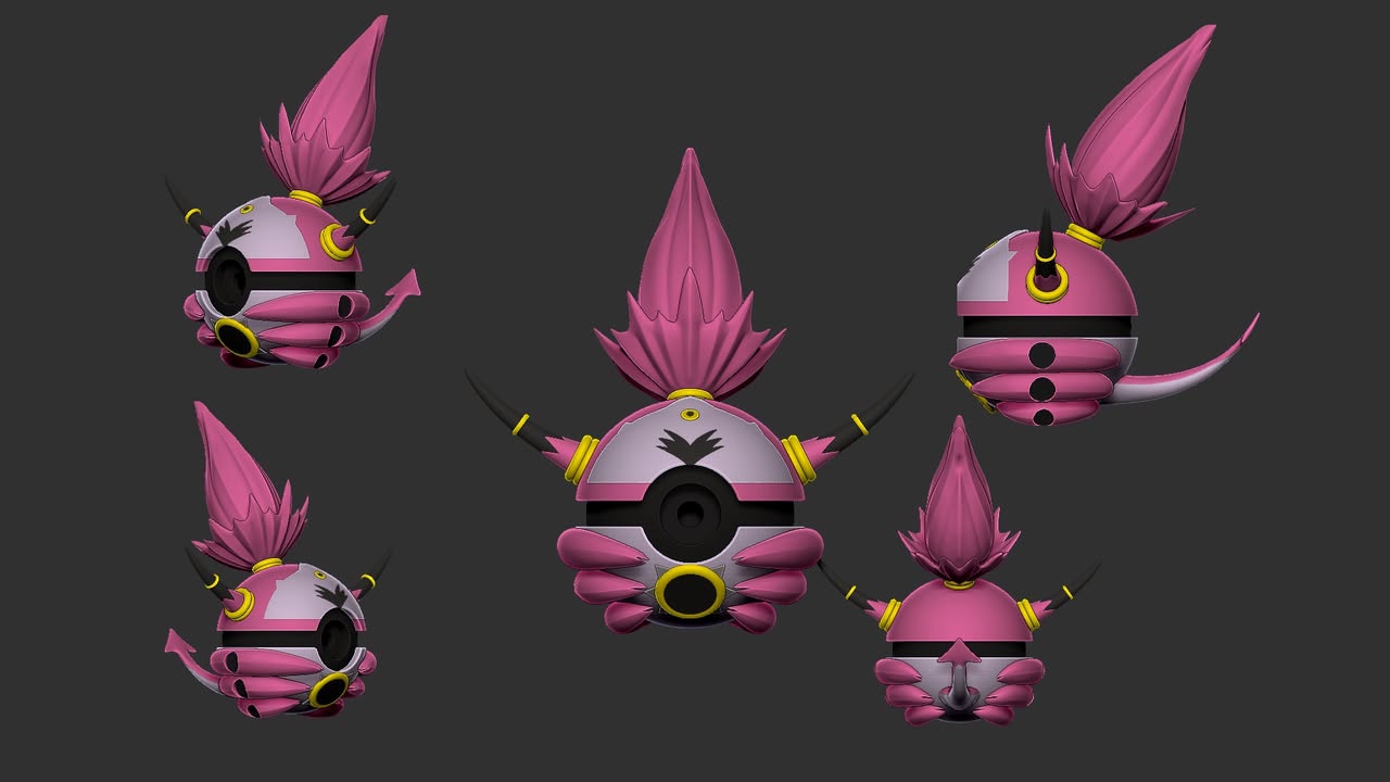 Hoopa (Unbound) Poke Ball | 3D Printed Display Ball